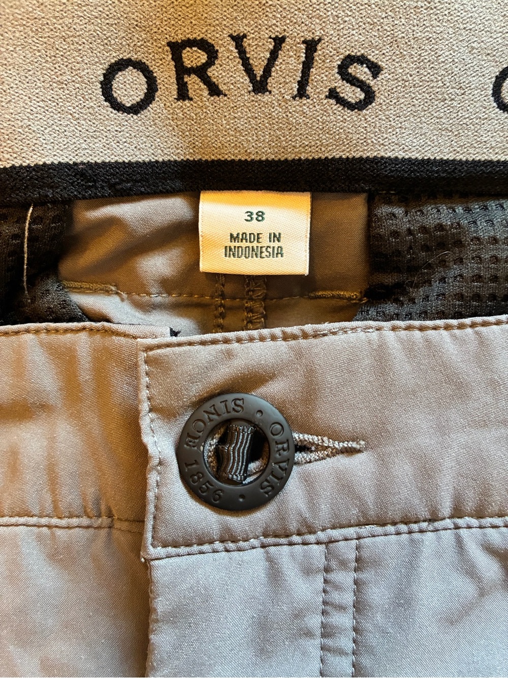 Orvis Gray Men’s Size 38 Hybrid Outdoor Shorts Fishing Golf